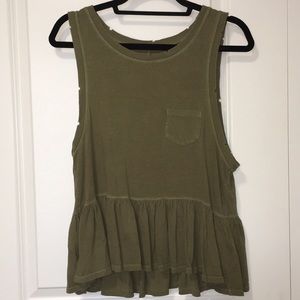 Army green free people tank